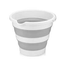 Tr Pratik Katlanabilir Su Kovası 12 Litre Kulplu Gri