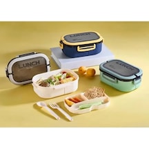 Beslenme Kutusu 1200 Ml 2 Katlı 6 Bölmeli Bpa'sız Pp Plastik Sefer Tası Ve Beslenme Çantası - Lunch Box, Çatal Ka Çok Renkli