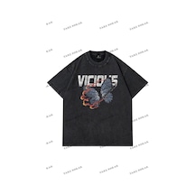 Startmore Unisex Cage Y2k Tshirt Siyah