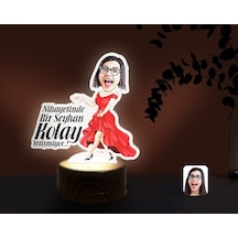 Kişiye Özel Kadın Kolay Yetişmiyor Karikatürlü Dekoratif 3D Biblo (481497195)