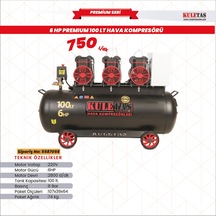 Kuletaş 100litre 6hp Premium Hava Kompresörü Sessiz Dental