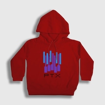 Presmono Unisex Çocuk Ptx Pentatonix Kapüşonlu Sweatshirt Kırmızı