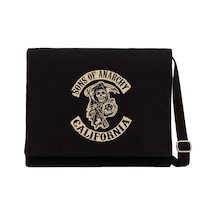 Sons Of Anarchy California Siyah Kanvas Postacı Çantası