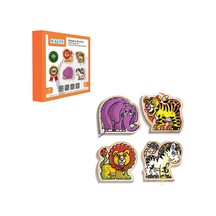 Kal-1019-1020 Chiva Ahşap İp Geçirme- Safari Hayvanlar