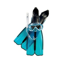 Albashop Cressi Rondinella Palet Maske Şnorkel Seti Aquamarıne No:37-38