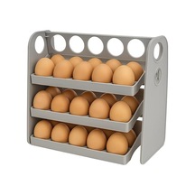 Buzdolabı Yumurta Organizeri 30 Hazneli, Katlanır Raflı, Yaylı Mekanizma & Tarih Kayıt Fonksiyonlu Yumurta Sakl Diğer