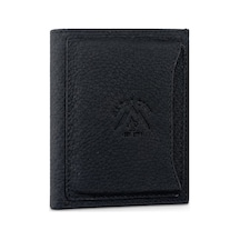 Alphaclub Bag Erkek Hakiki Deri Mat Siyah Kartlık Bölmeli Cüzdan Ve Kartlık