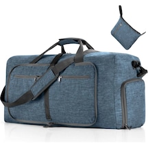 Bba Katlanabilir Çanta Seyahat Spor Bagaj Çantası Beyaz - Koyu Mavi