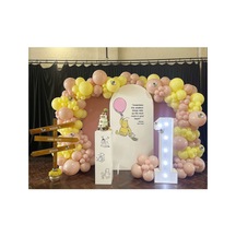 Makaron Sarı Ve Pink Blush Balon Zinciri 100 Adet Mix