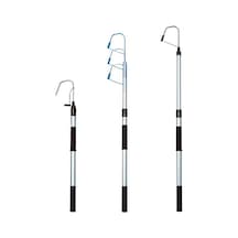 Teleskopik Aluminyum Balık Kancası . Çap Ø30mm, L.800-1205mm Inox Kanca Ø8mm X W.100mm
