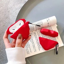 E2M Apple Uyumlu AirPods 3 KILIF ORİGAMİ KALP KIRMIZI