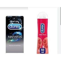 Durex Maraton Prezervatif 4'lü + Durex Çilek Kayganlaştırıcı