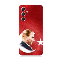 Samsung Galaxy A34 Uyumlu Silikon Kılıf Bayrak Ve Mustafa Kemal Atatürk