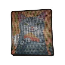 Nanbell Büyük Elekli Çift Katlı Kedi Kumu Paspası 75x59 Cm Desenli No:10
