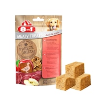 8in1 Meaty Treats Ördekli ve Elmalı Kurutulmuş Tahılsız Köpek Ödülü 50 G