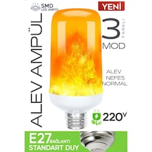 5w Alev Efektli Ampul Lamba Ateş Yanan Ampul E27 Duy Led Işık Şömine Ateş Kamp Lamba