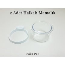 T-Pet Halkalı Kuş Mamalığı Kelepçeli Mamalık Şeffaf Kuş Mamalığı 2'li