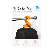 Dolap İçi Çanta Askısı Sırt Çantası Askı Aparatı Düzenleyici Turuncu