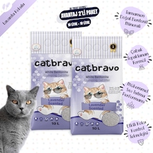 Cat Bravo Aktif Lavanta Kokulu Topaklaşan Bentonit Kedi Kumu 2 x 10 L