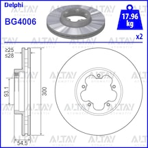 Delphı Fren Diski Transit 06-14 / V347 200ps Arkadan İtişli Ön Havalı 300-5 Set 6c111125aa