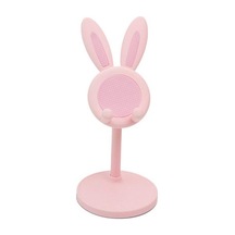 Masaüstü Telefon Tutucu Ped Sünger Ayarlanabilir Yükseklik Çok İşlevli Yerden Tasarruf Sağlayan Kompakt Telefon Tutucu Pembe