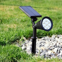 Solar Güneş Enerjili Bahçe Lambası 7 Led'li - Ip65 Su Geçirmez Ayarlanabilir Led Projektör, Dış Mekan Çim, Patika, Duvar Aydınlatması Ve Peyzaj Armatürü