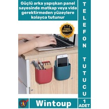 Telefontutucu Yapışkanlı Plastik Kablo Düzenleme Kumanda Tutucu Duvara Monte Telefon Şarj İstasyonu
