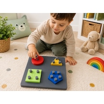 3d Baskı Montessori Şekil Eşleştirme Oyunu - Eğitici İnce Motor Beceri Seti