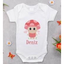 Bitmeyenkartus Bk Kids Isimli Bebek Body Zıbın - Model 10 Beyaz