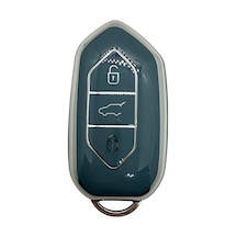 Autohan Keys T10x T10f Akıllı Anahtar Kılıfı, 3 Tuşlu, Nano Koruma Gri-gümüş