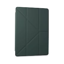Samsung Galaxy Tab A9 Plus Uyumlu Kılıf Kalemlikli Mars Tablet Kılıfı - Koyu Yeşil