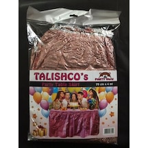 2 Paket Metalize Parlak Masa Eteği Rose Gold - Parti