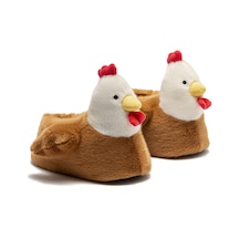 Twigy Chicken Kadın, Garson Boy Hayvanlı Panduf Kahverengi 36/41