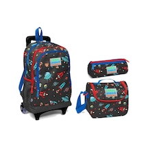 Coral High Uzay Ve Gezegenler Baskılı Çekçek Tekerlekli Okul Çant Coral High Uzay Ve Gezegenler Baskılı Çekçek Tekerlekli Okul Çant