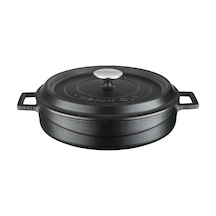Tr Döküm Çok Amaçlı Yayvan Tencere Döküm Demir Yekpare Kulplu Edition Serisi Çap Ø 28cm. Siyah Genel