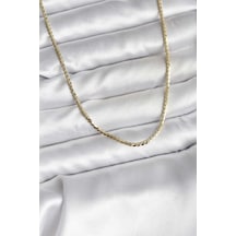 14k Gold Renk Kaplama Ezme Zincir Model Cm Kadın Kolye 5886 Çok Renkli