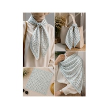 Genel Markalar Puantiyeli Fular 50x50 Yeşil - 921867102 Yeşil