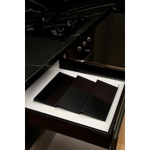 Color House 3 Adet Çekmece Içi Baharatlık Düzenleyici Stant Mutfak Dolap Içi Organizer Siyah Renk Z305 Tek Ebat Çok Renkli