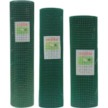 Pvc Kaplı Yeşil Puntalı Tel 1,50 Mt X 25 Mt 'lik 25x25 Göz Aralığı