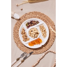 Karaca Carmen Perla 5 Bölmeli Yuvarlak Sunum Tabağı 27 Cm