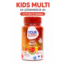 Kids Multi Çocuk Multivitamin Ve Multimineral İçeren 60 Adet Portakal Çilek Aromalı