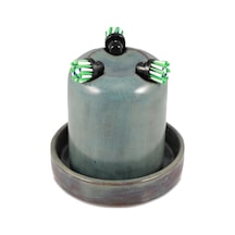 Yapımı Seramik Elektrikli Diş Fırçası Başlık Standı, 3 Ve 4 Başlık Kapasiteli, Tabanlı, Gri-yeşil Diş Fırçalık 3 Delikli Siyah