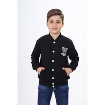 Toontoy Erkek Çocuk Okul Nakışlı Hırka Siyah