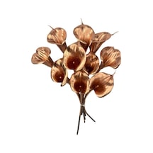 Yapay Çiçek Bronz Renk Gala Eva Malzeme Cala Flower 8li Demet