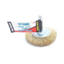 Ha10129 Pimli Sarı Tel Daire Fırça 50x6 Mm