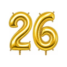 26 Rakam Folyo Balon Altın Rengi 36 Cm