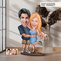 Bk Gift Kişiye Özel Sevgililer Karikatürlü Büyük Boy Ahşap Biblo-14 Arkadaşa Hediye , Sevgiliye Hediye, Kişiye Özel Biblolar Kobitmeyen137582 Bk Gift