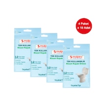 Mulpex Tek Kullanımlık Suda Çözünür Klozet Kapak Örtüsü 4 x 10'lu