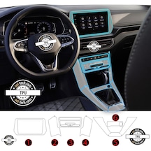 Volkswagen T-cross Uyumlu Vites Etrafı Ve Ön Göğüs Piano Black 6