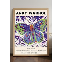 Andy Warhol Doğal Ahşap Çerçeveli Poster, Dekoratif Sanatsal Duvar Tablosu